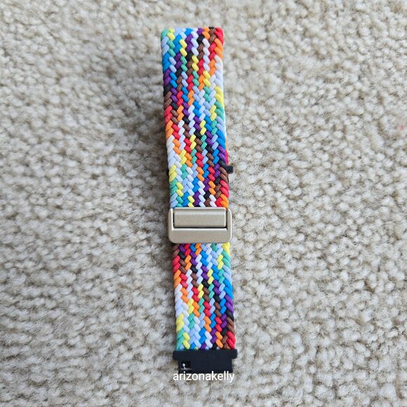 Samsung Galaxy Watch 20mm Stretchy Braided Fabric Band With Magnetized Closure - Picture 6 of 6